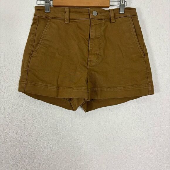 Everlane Golden Yellow/Brown High Waisted Jean Shorts - Picture 1 of 4
